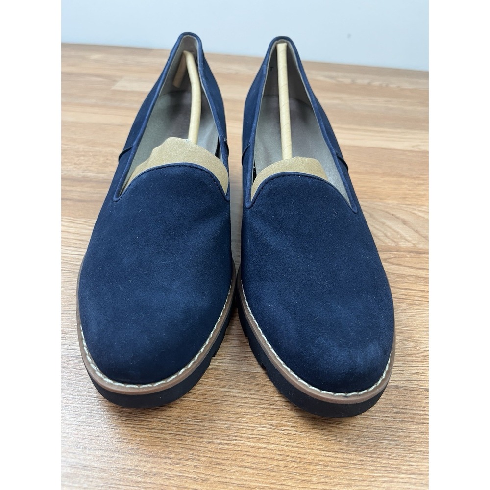 Vionic Willa Wedge Navy Blue‎ Suede Women's Size 8.5 WIDE NEW - Picture 7 of 11